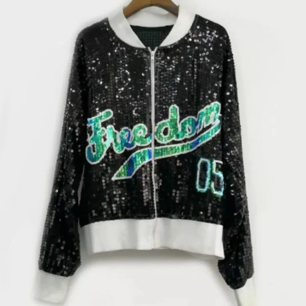 FREEDOM Sequin Jacket - Black - Picture 5 of 10